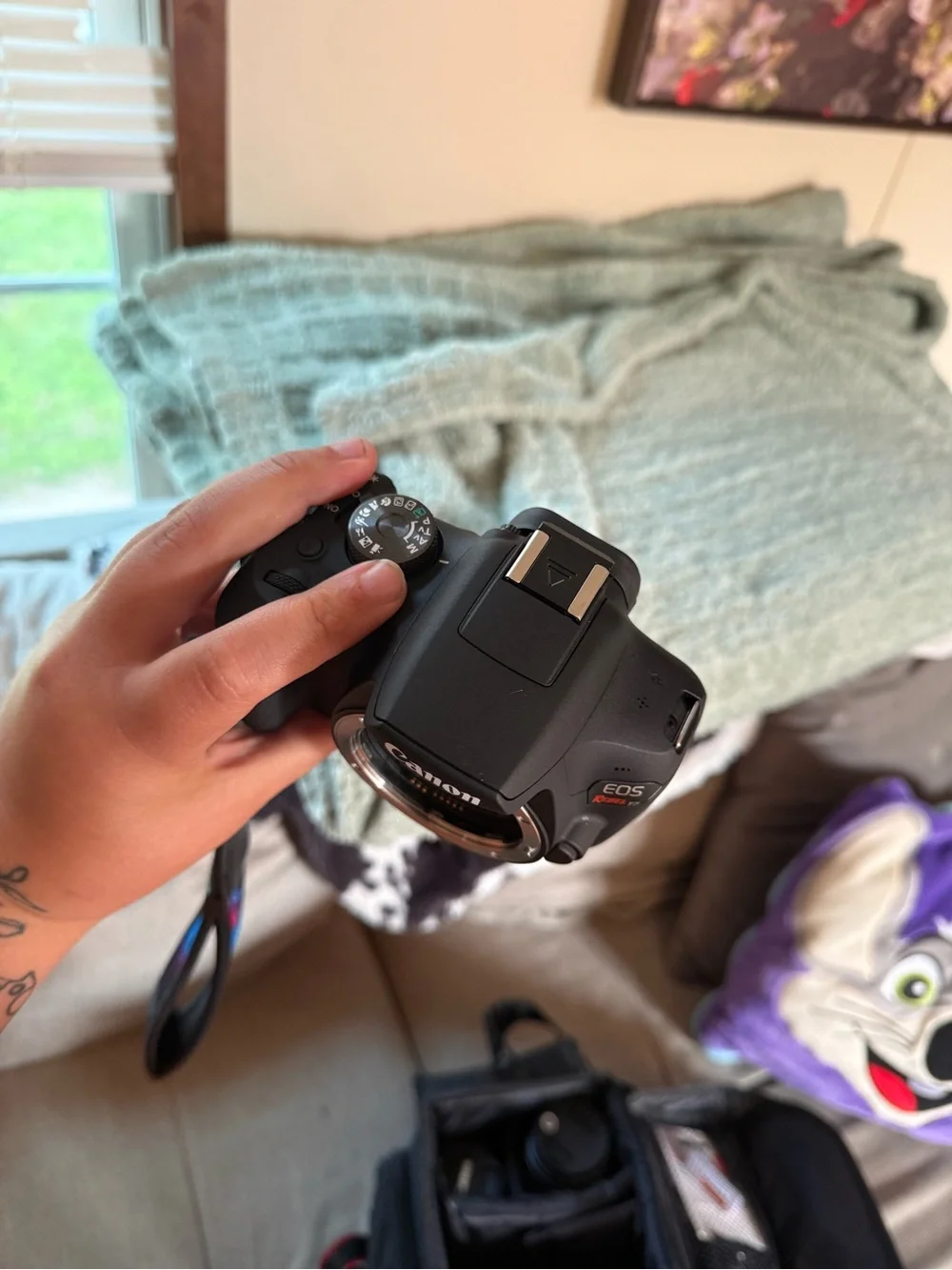Canon DSLR Camera Kit with Black Body and Silver Lens Accents